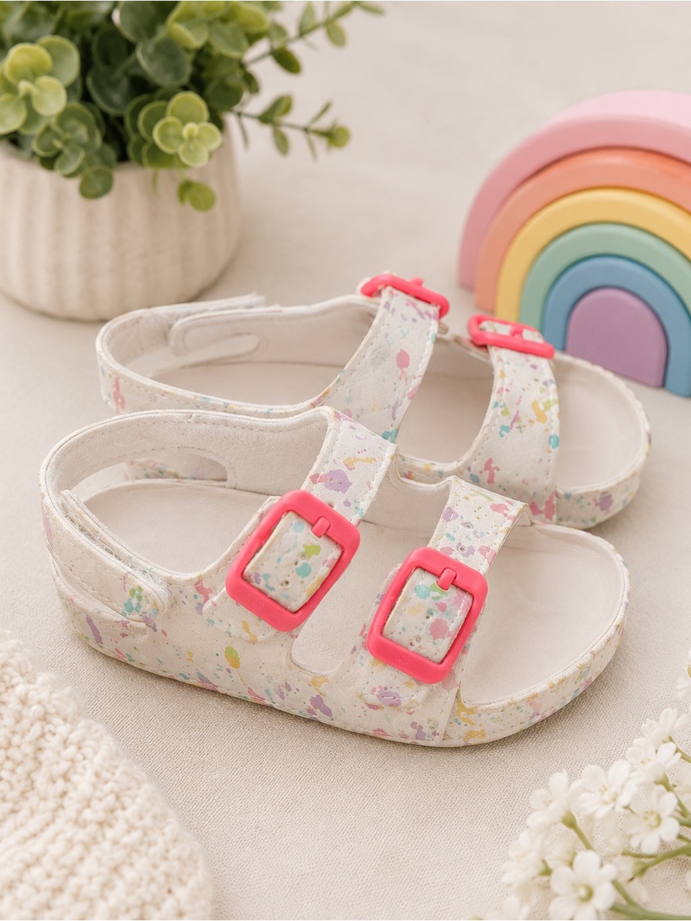 The Children’s Place Splatter Print Sandals | Toddler Size 7